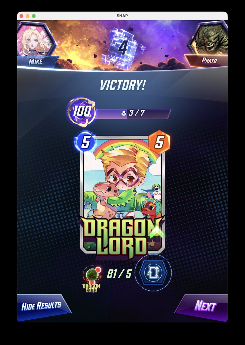 mikechan123's tweet photo. Week 4 Dragons Infinite. First time I’ve wait until week 4 to finish the climb. Meta is unfun again. Just combo central which makes it easy for everyone to retreat for 1. @MARVELSNAP bring back tech…. https://t.co/RFR036BfyE