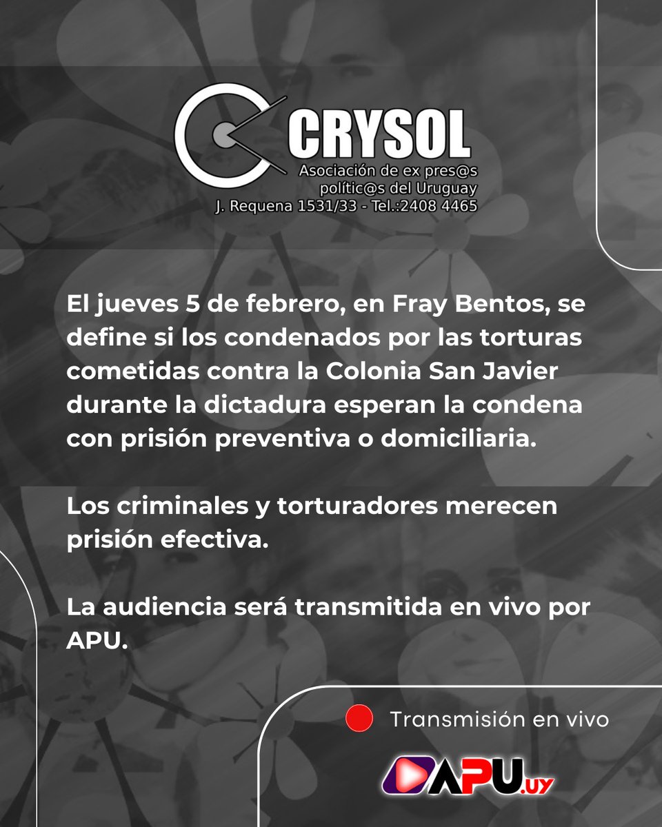 Los terroristas de Estado merecen prisión efectiva mientras aguardan la condena!

*CRySOL*