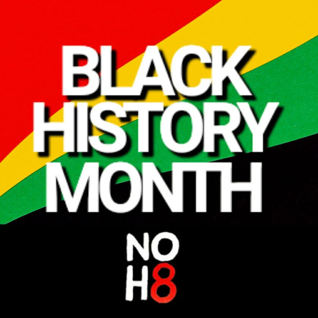 NOH8Campaign's tweet image. Happy Black History Month! #NOH8 ❤💛💚