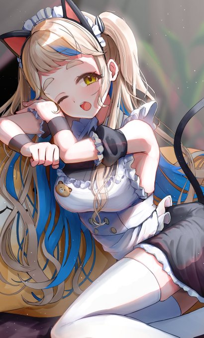 ねむねむにゃんこなメイドちまちゃん #描いてみまちた 