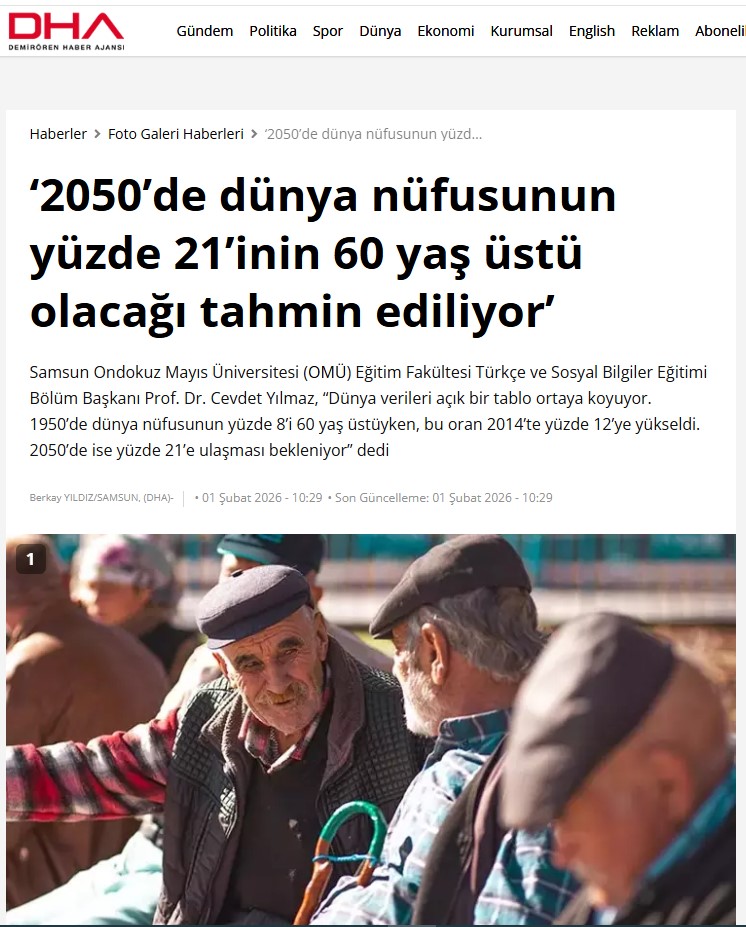 NÜFUSTA YAŞLANMA VE AKTİF YAŞLI NÜFUS dha.com.tr/foto-galeri/20…