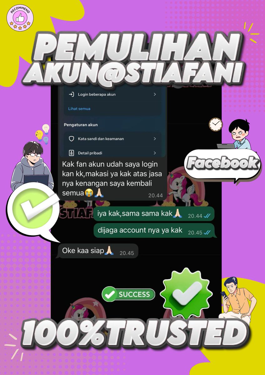 immensde's tweet image. JASA ❕❕
PEMULIHAN AKUN DAN HAPUS AKUN

💜&amp;gt;JASA HAPUS AKUN 
💜&amp;gt;PULIHKAN BALIKIN AKUN LUPA PASWORD/KE HACK
💜&amp;gt;JASA LACAK LOKASI
💜&amp;gt;SADAP WA
💜&amp;gt;LACAK HP HILANG BY NO HP/IMEI
💜&amp;gt;JASA HACK/PEMULIHAN AKUN (EMAIL,IG,WA,TWITER/X, FB,TIKTOK)

FAST RESPON WA