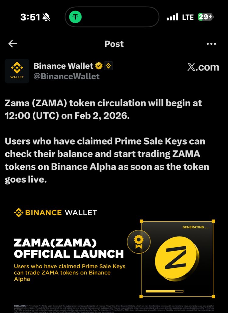 Rddixcrypt's tweet image. $ZAMA goes live on multiple exchanges tomorrow 

Claim will go live by 12pm UTC with trading opening on Binance Alpha at the same time  

Spot trading opens by 1pm UTC 

 Confirmed Exchanges:  
Binance
Bybit
OKX
Bitget
Kucoin 
Kraken among others. 

Rumor has it that 👀 we will…