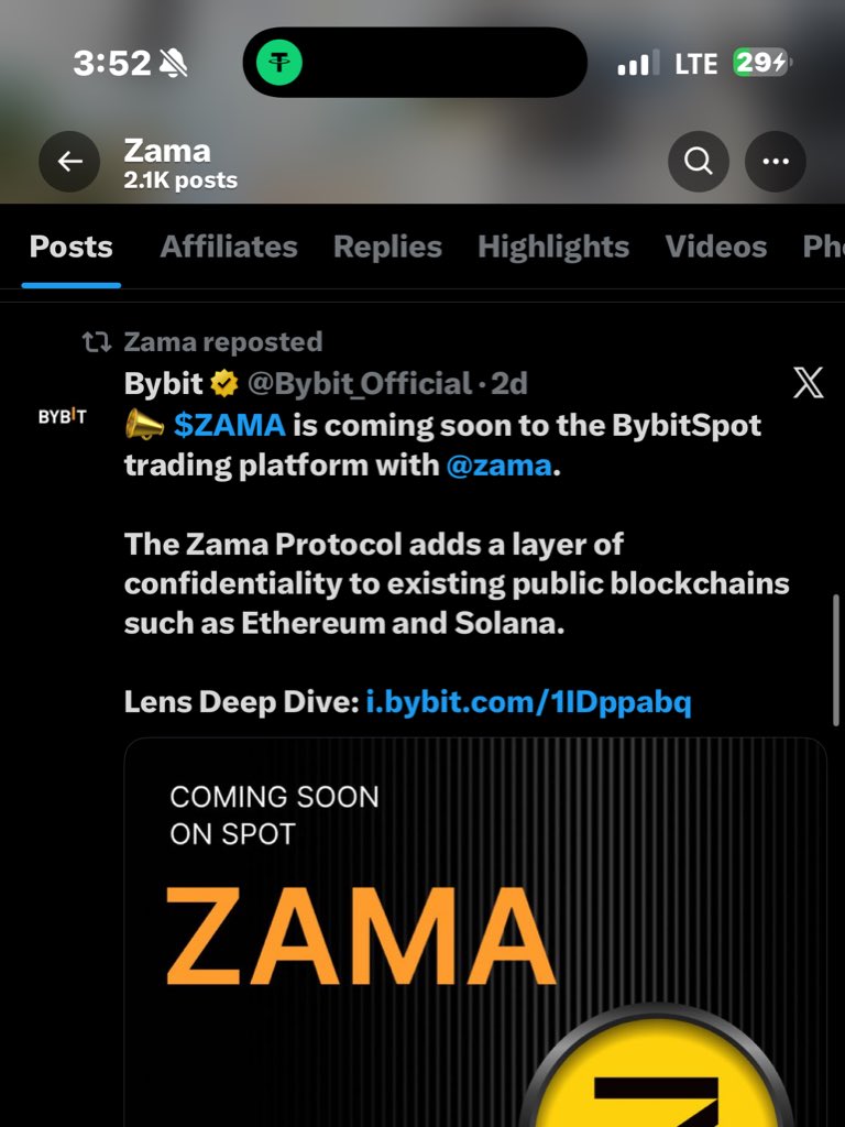 Rddixcrypt's tweet image. $ZAMA goes live on multiple exchanges tomorrow 

Claim will go live by 12pm UTC with trading opening on Binance Alpha at the same time  

Spot trading opens by 1pm UTC 

 Confirmed Exchanges:  
Binance
Bybit
OKX
Bitget
Kucoin 
Kraken among others. 

Rumor has it that 👀 we will…