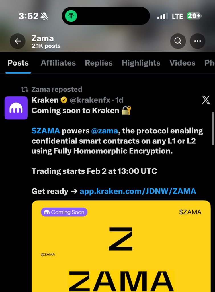 Rddixcrypt's tweet image. $ZAMA goes live on multiple exchanges tomorrow 

Claim will go live by 12pm UTC with trading opening on Binance Alpha at the same time  

Spot trading opens by 1pm UTC 

 Confirmed Exchanges:  
Binance
Bybit
OKX
Bitget
Kucoin 
Kraken among others. 

Rumor has it that 👀 we will…