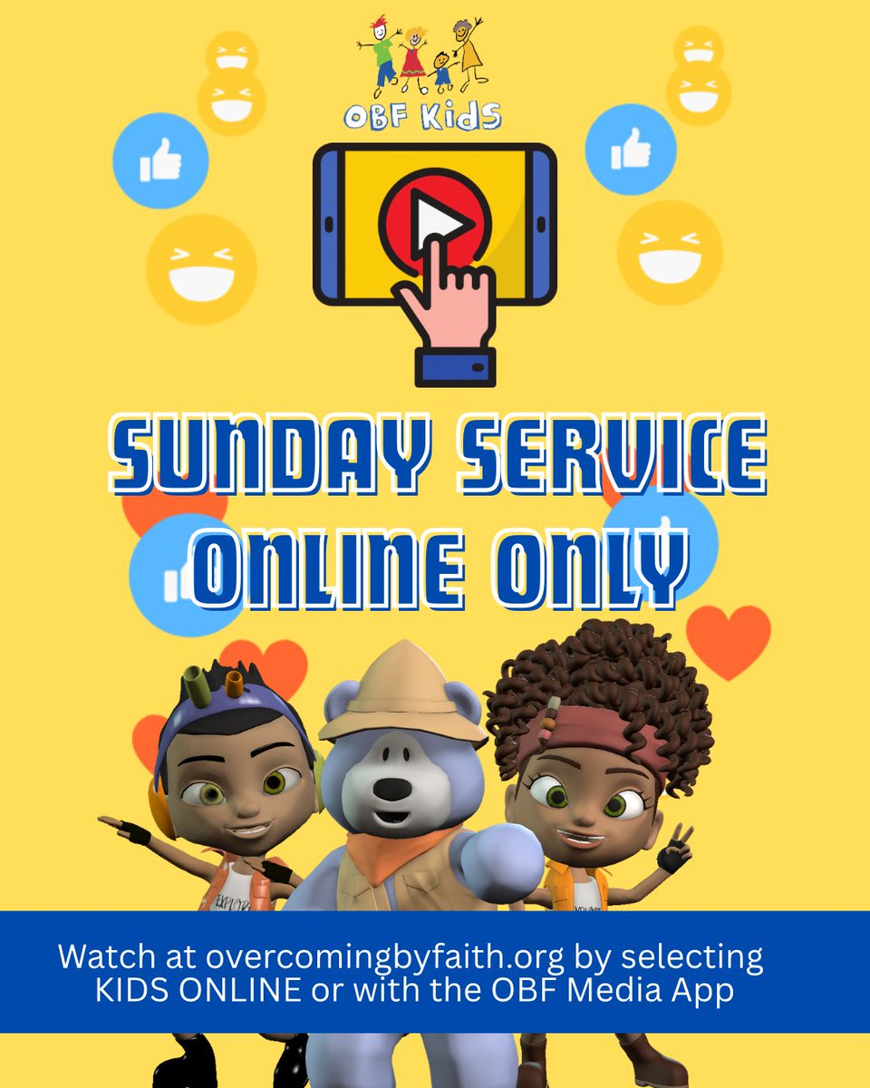 LifebyErica's tweet photo. ✨ OBF Kids is LIVE online with our very own OBF KIDS ONLINE service! ✨

Your kids can enjoy a fun, engaging, and age-appropriate experience right from home.

Here’s what your OBF Kids can look forward to:

🎶 Praise &amp; Worship

🎮 An interactive game

📖 A Bible story lesson https://t.co/MFvle57U6E