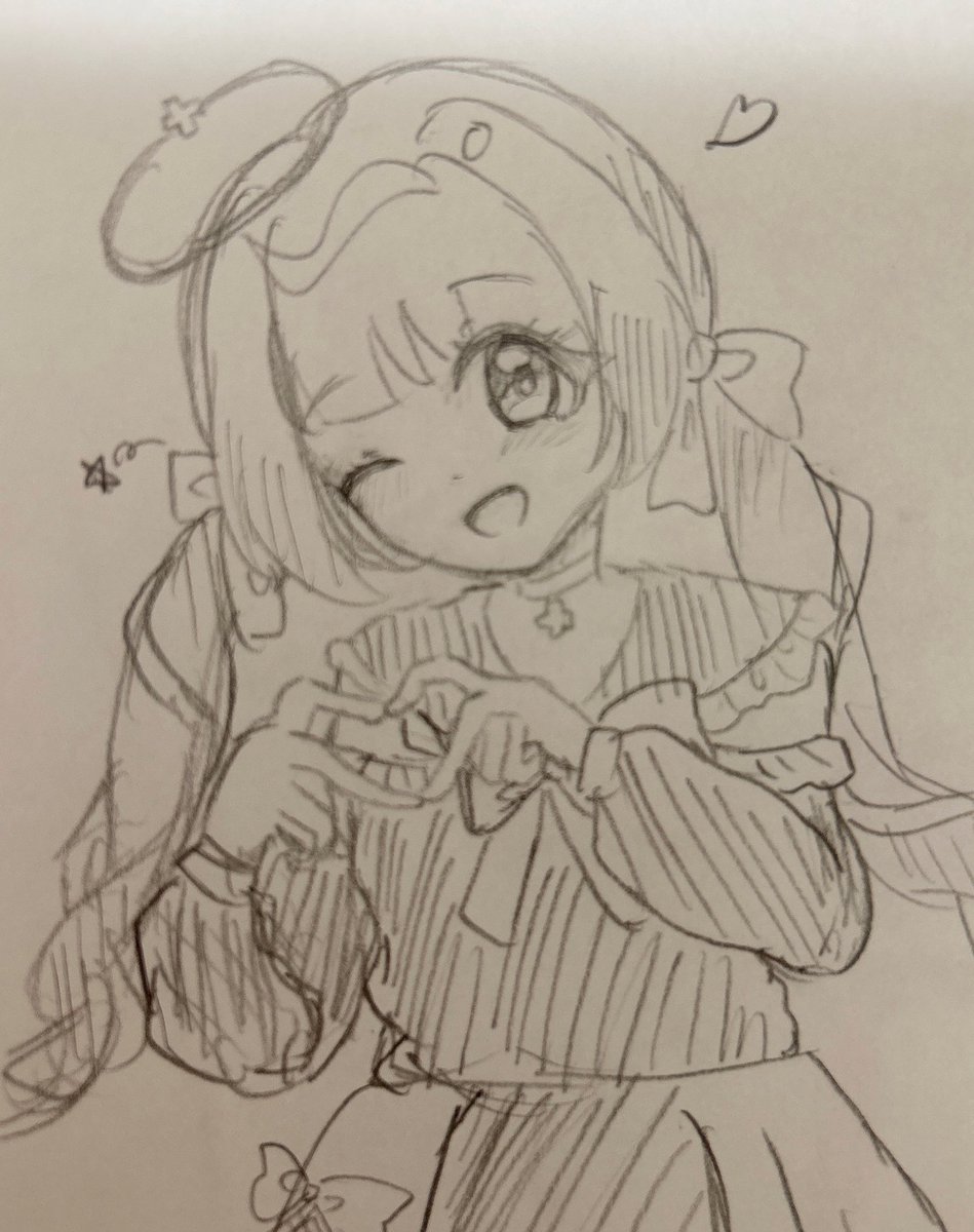 アナログかけない人間の必死のごまかし、黒線🥹