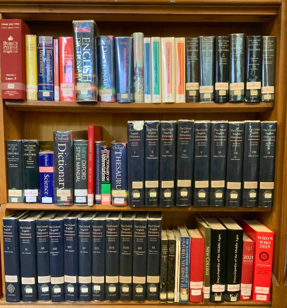 NewCollegeLib's tweet image. #onthisday in 1884 the first fascicle of the Oxford English Dictionary was published.

Today the OED is used both online and in libraries across Oxford. Our dictionaries can be found in our reference section in the upper library.📍📚

#LibraryLife #OED #NewCollegeOxford