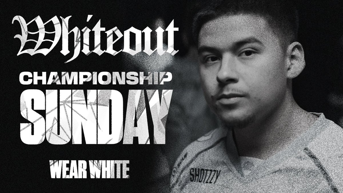 WEAR WHITE TODAY. 

Championship Sunday