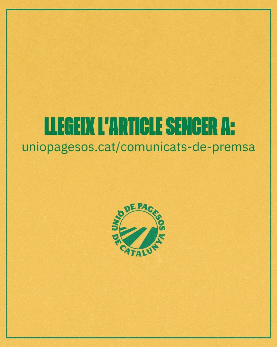 ✍ OPINIÓ de Josep Antoni Vidal, responsable d'Arròs d'<a href="/uniopagesos/">Unió de Pagesos</a>: "Ens hem mobilitzat a la platja de la Marquesa per reclamar un pla per al Delta de l’Ebre i  eines que protegeixin la pagesia davant comerç amb països tercers".

Llegeix l'article sencer➡️bit.ly/3ZObWZT
