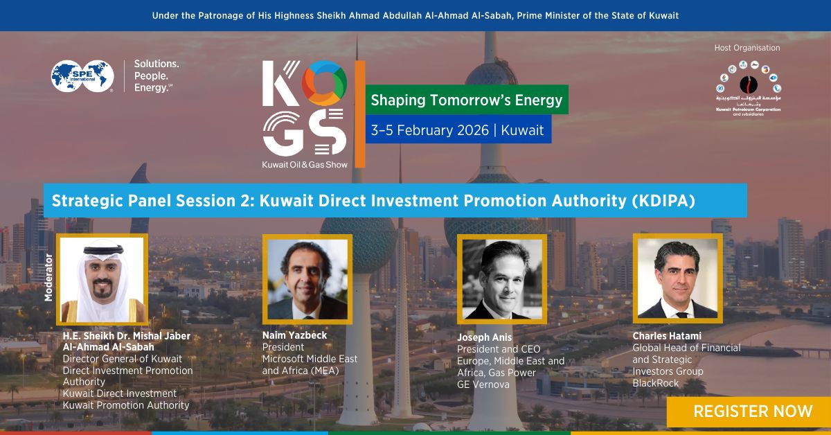 Strategic Panel Session 2 at KOGS 2026 turns the focus to one of the most critical questions shaping Kuwait’s next phase of growth: how the country attracts, structures, and scales global investment.

Strategic thinking. Real capital. Long-term impact.

🔗 go.spe.org/DecPosts/26KOG…