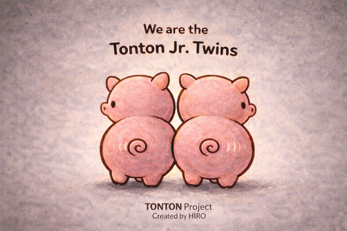 tonton_project's tweet photo. Jr.はひとりじゃなくて…
ツインズでした？？ 🐷🐷

まだ、みえてない部分が…

Jr. wasn’t alone…
Were they twins??

There may still be parts we haven’t seen…

#TONTONProject
#StoryWorld
#SilentKindness
#LittleCompanions
#WorldBuilding https://t.co/OdNWTKK3SK