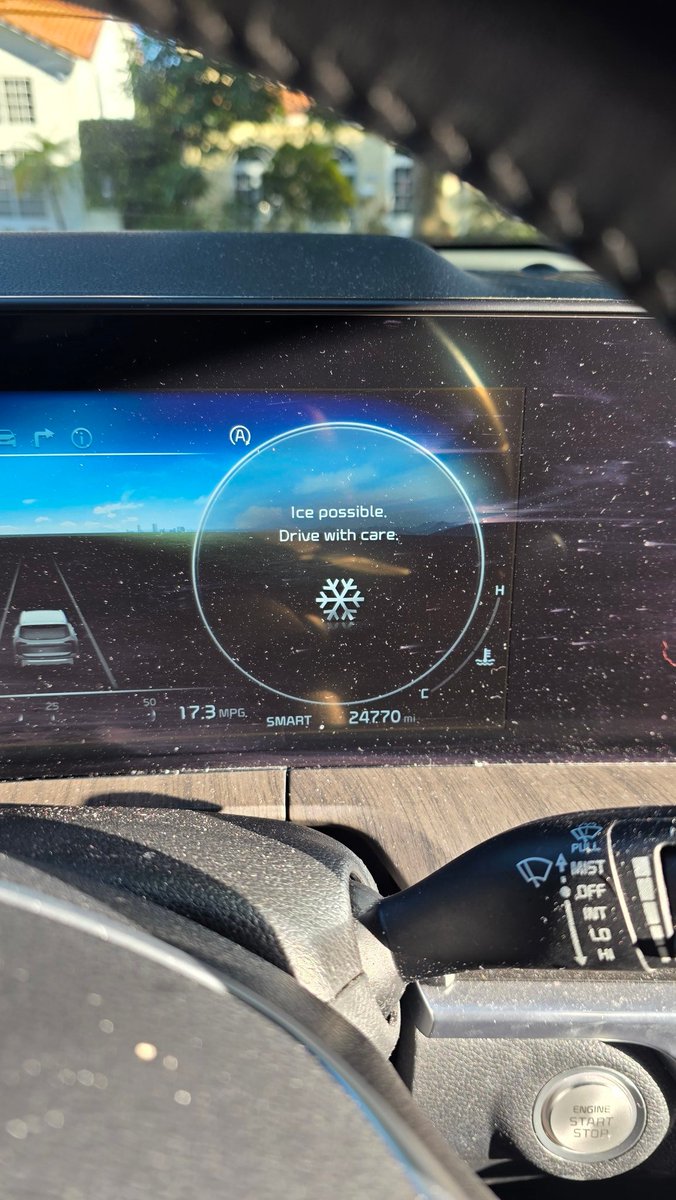 First time ever seeing my car say this in Florida. 😂