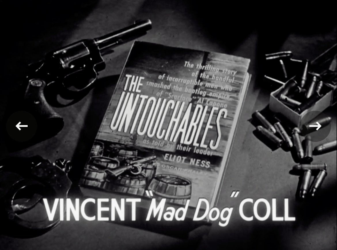 LoveOldMoviez's tweet image. In tonight's episode of #TheUntouchables (S1, E6) #CluGulager portrays the psychopathic, real-life New York gangster, Vincent “Mad Dog” Coll. Lawrence Dobkin makes an appearance as the famous NY bootlegger Dutch Schultz.