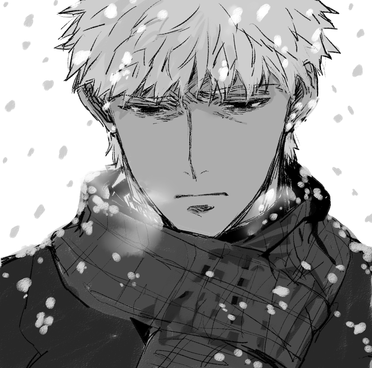 2月はまだ雪に埋もれ