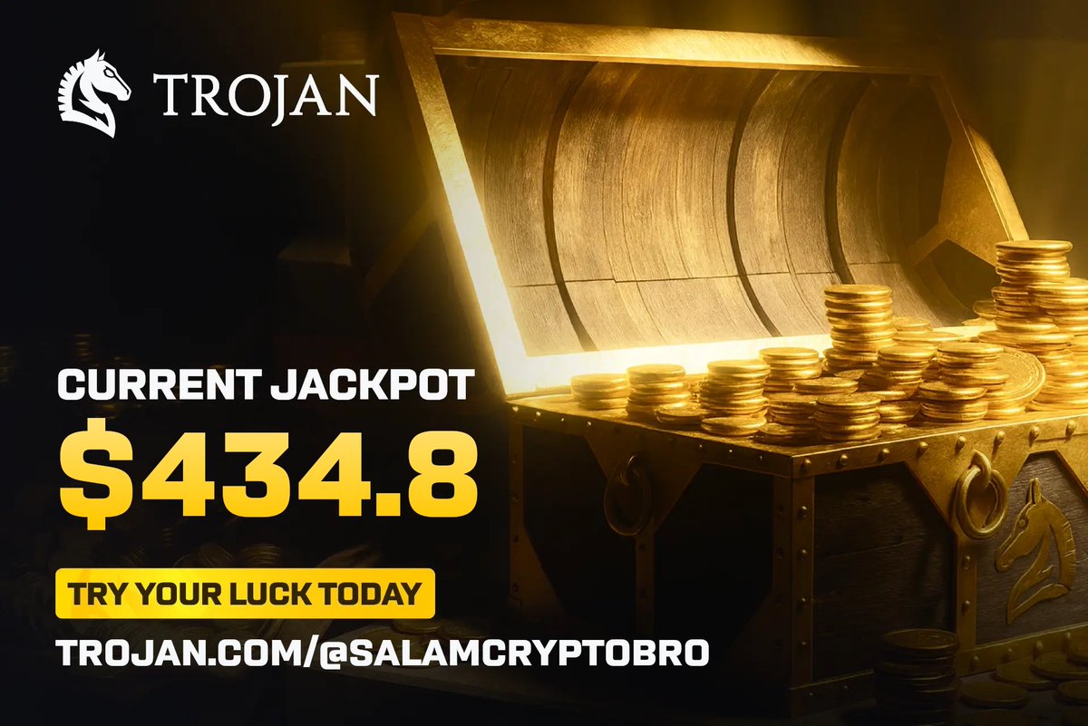 💰 LIVE JACKPOT: $434.8
Trojan is paying real rewards not promises.
Provably fair games, instant payouts, no BS.
🎰 Ready to test your luck?
👉 trojan.com/@SalamCryptobro

#CryptoCasino #Web3Gaming #PlayToWin