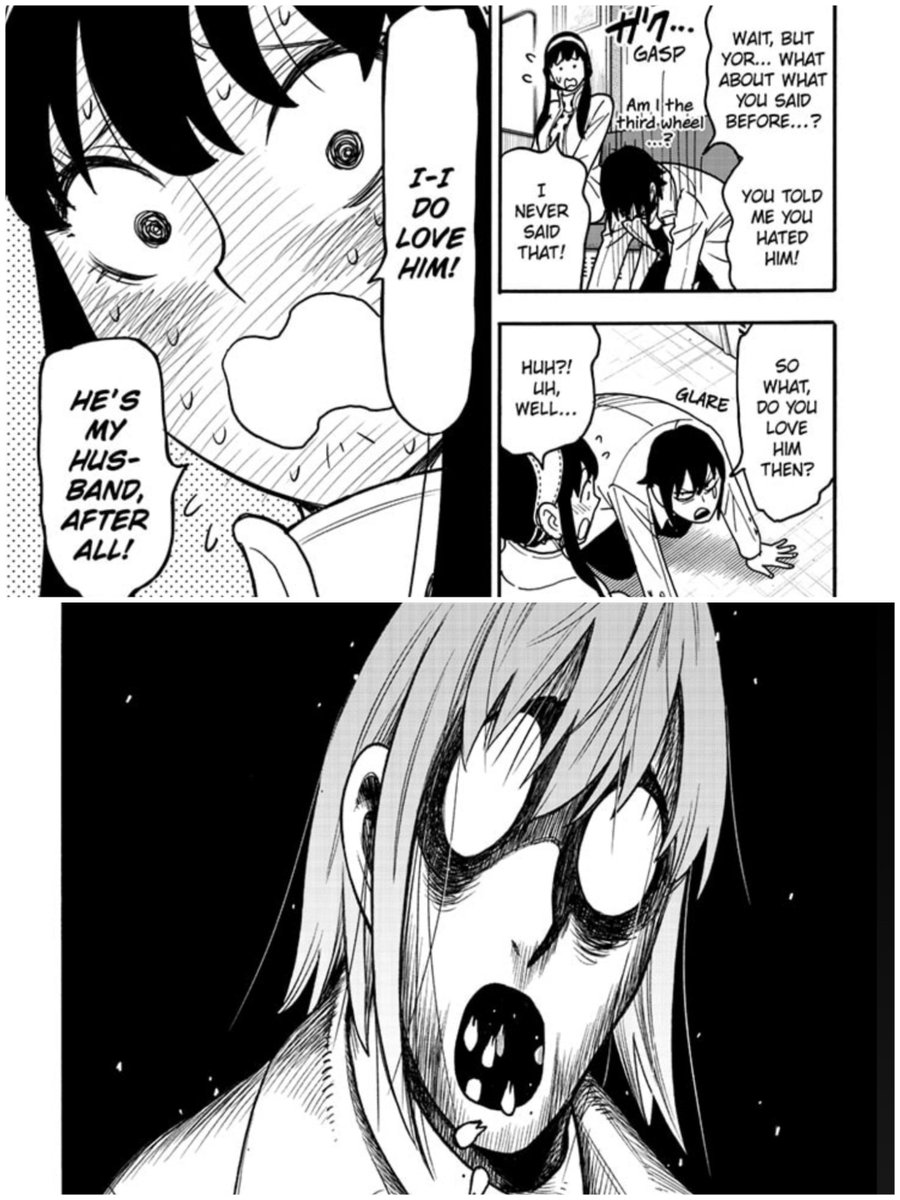 Rixi0303's tweet photo. Yor actually straight-up admits she loves Loid and wants to go out on a date with him—right in front of Yuri 😭

#SPY_FAMILY  
#スパイファミリー https://t.co/TOzHbfL1vg