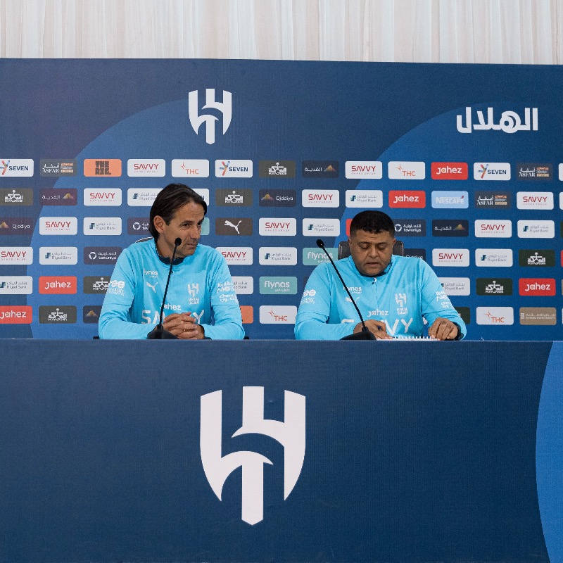 Alhilal_FC's tweet photo. حديث "إنزاغي" قبل مواجهة "الأهلي" غدًا🔹