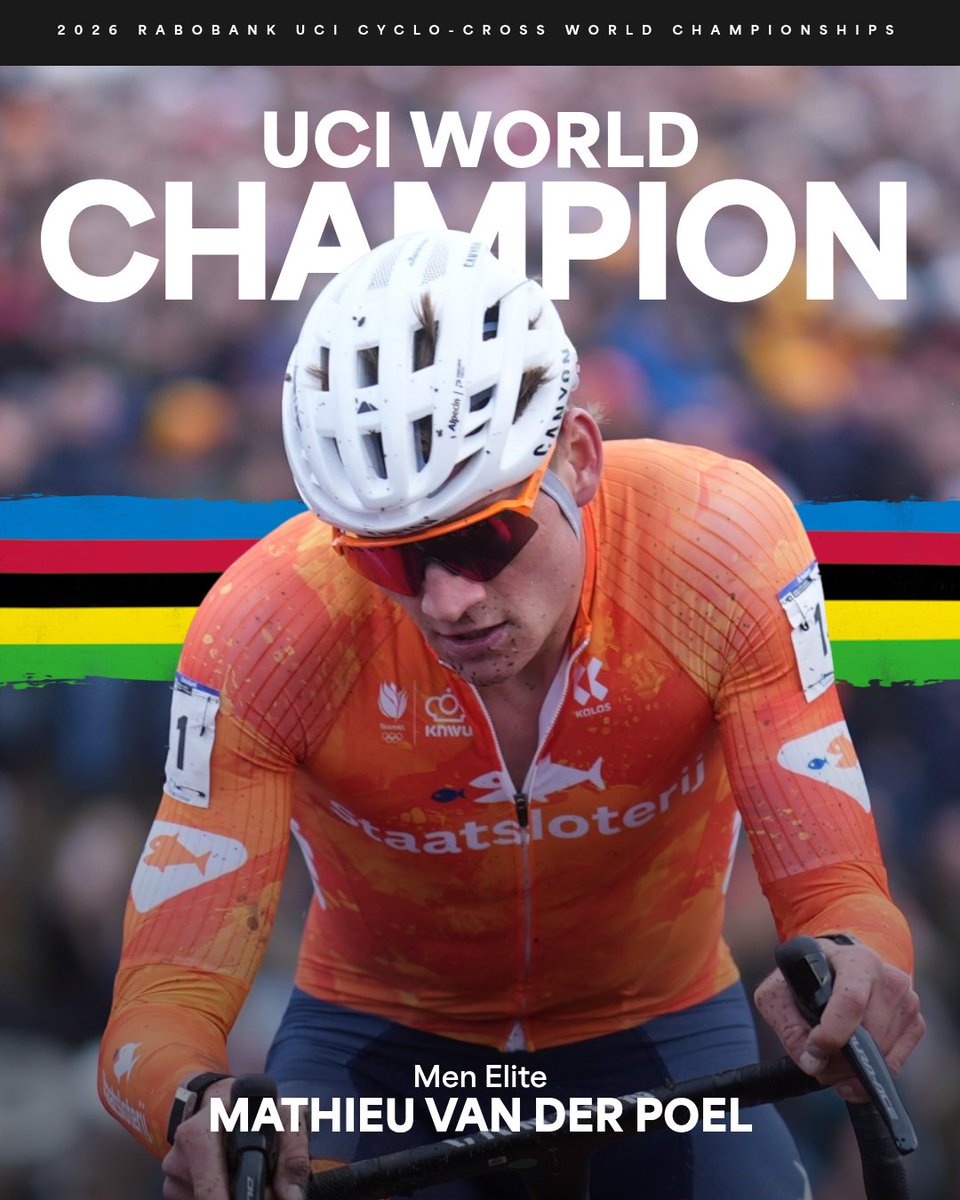 History is made.
Already the greatest of all time.
Mathieu Van der Poel.

#Hulst2026