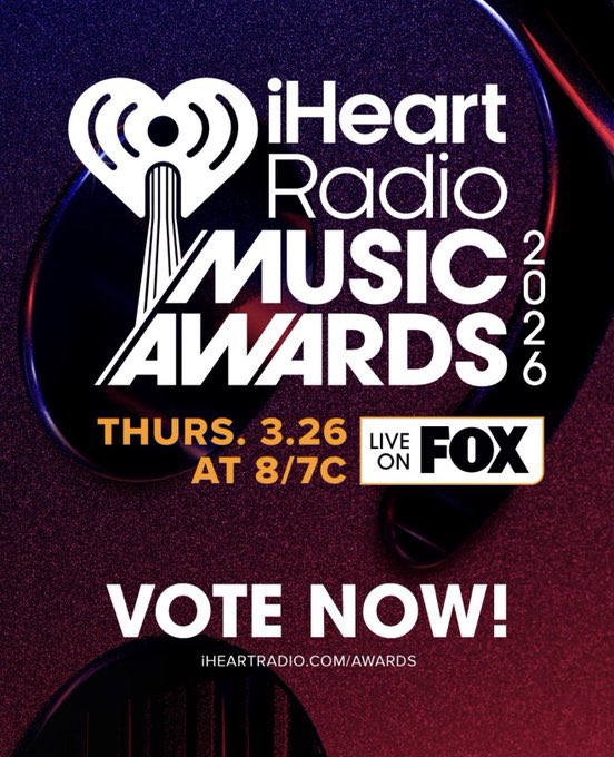 LISA × 5 #iHeartAwards nominations.
Lilies, if you’re seeing this and haven’t voted yet, please do it now. iheart.com/awards 

Power Hours run nightly from 8–9pm ET, maximize those boosted votes.