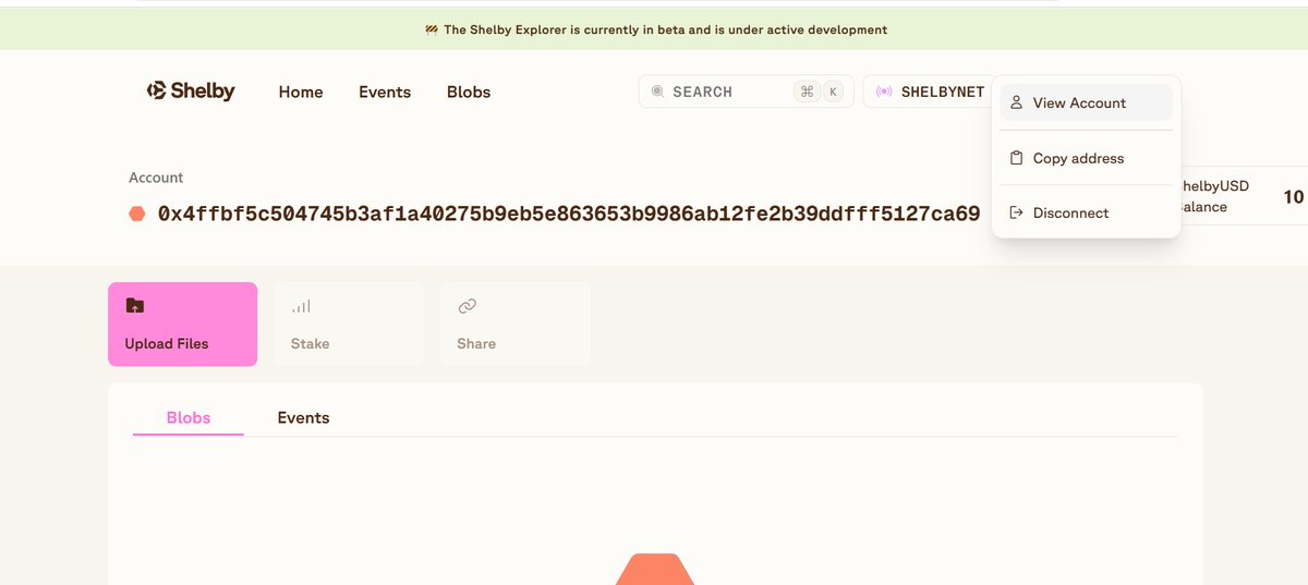 BigAbdulWeb3's tweet photo. Participate in @shelbyserves incentivized Devnet🪂

- backed by @AptosLabs 

shelby is a  decentralized storage protocol, built by jump crypto and aptos labs for Web3 use cases like uploading videos, images, documents, and other data to make it onchain-ownable, monetizable, and always available.

- download Petra wallet extension on chrome
- claim faucet: https://t.co/vDGiRgf3hH
- go to: https://t.co/gYcuD4gDYA
- click on "view account" by the top right
- upload a file

You can upload videos, images, audio, documents, archives, code files, etc

the testnet is starting soon, get to work!