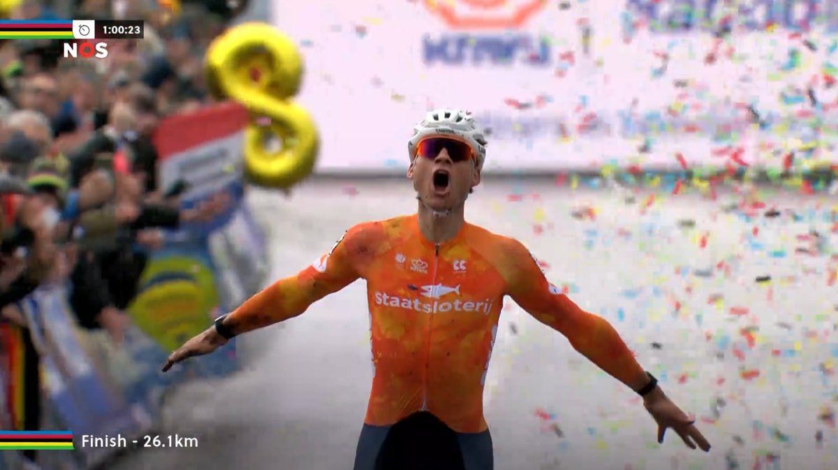 🌈 Most World Titles Cyclocross (m):

🇳🇱 Mathieu van der Poel - 8x
🇧🇪 Eric De Vlaeminck - 7x
🇫🇷 Dufraisse - 5x
🇮🇹 Longo - 5x
🇨🇭 Zweifel - 5x
🇧🇪 Liboton - 4x
🇫🇷 Rondeaux - 3x
🇩🇪 Wolfshohl - 3x
🇧🇪 De Clercq - 3x
🇧🇪 Vervecken - 3x
🇨🇿 Stybar - 3x
🇧🇪 Van Aert - 3x

#Hulst2026