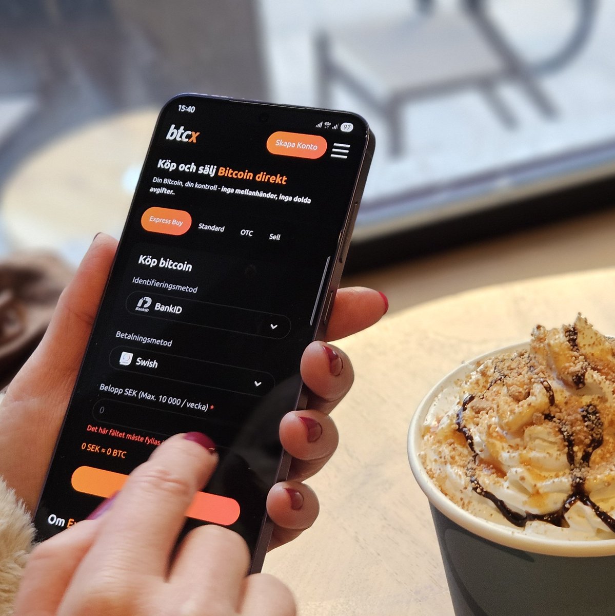 SWISHA Bitcoin rätt från din mobil. 🧡