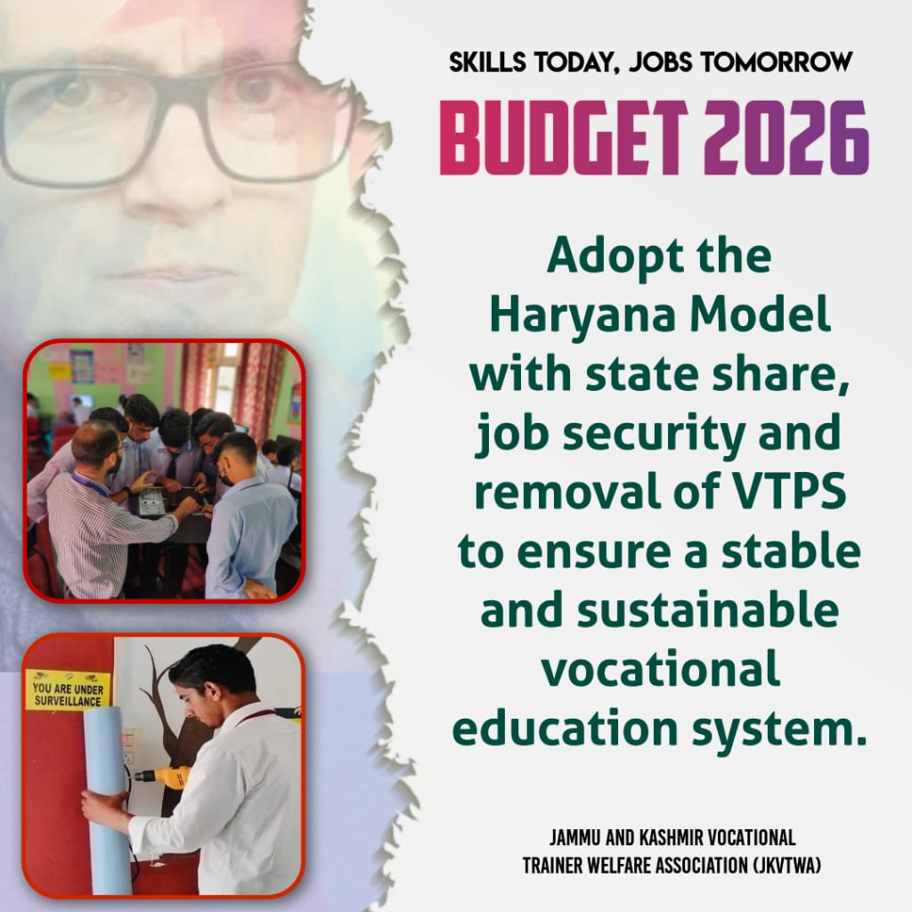 J&K (UT) Vocational Trainers Welfare Association tweet media