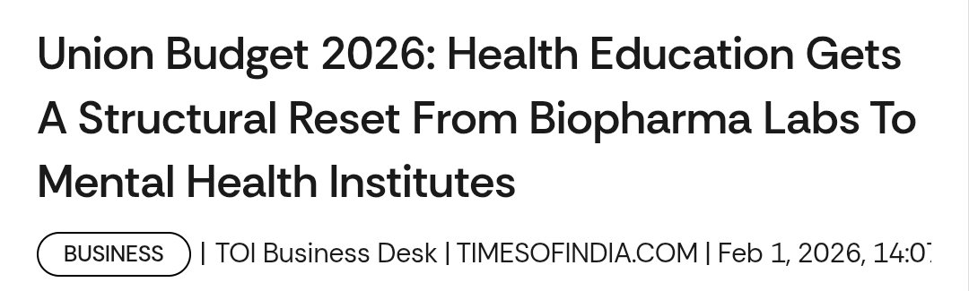 Themedverse's tweet photo. Government announces NIMHANS-2 and three new NIPERs to strengthen mental health and biopharma research.

The plan targets 100,000 new health professionals and five regional hubs to integrate clinical practice with medical education. https://t.co/Aib6VLLaN7