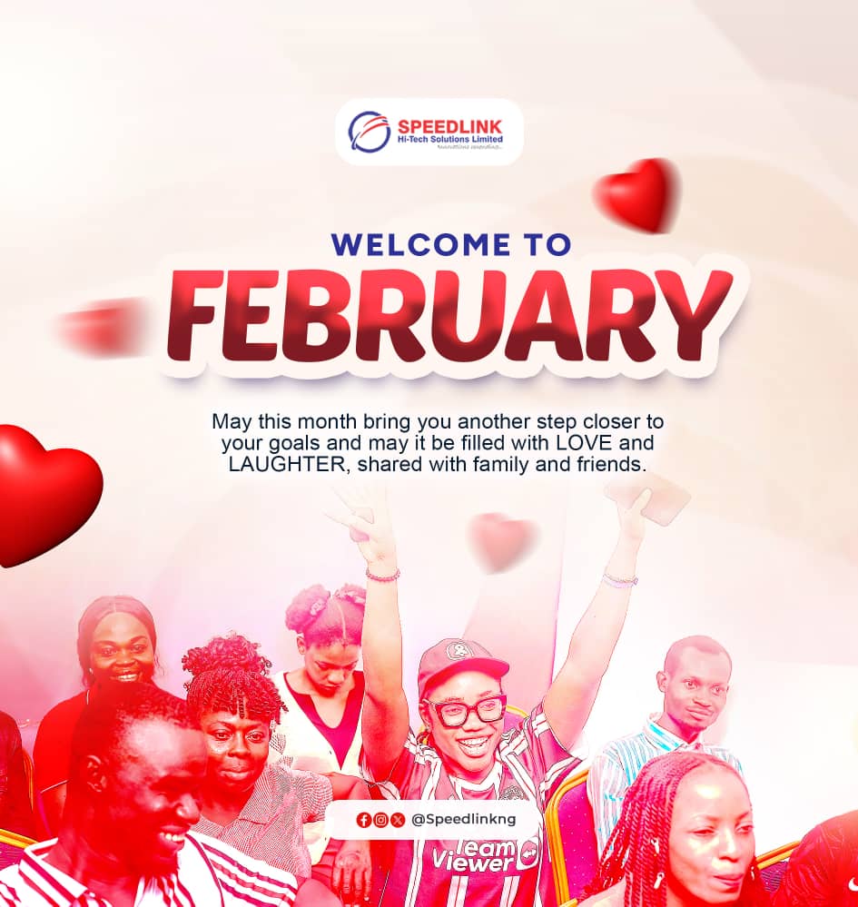Speedlink_01's tweet image. Happy New Month from all of us at Speedlink!
February is a month of love and laughter  let’s make it count. ❤️
#Speedlink #HappyNewMonth #February #MonthOfLove