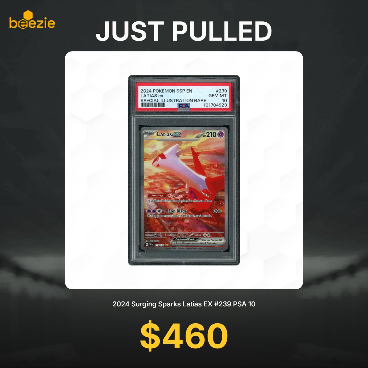 wataminoodles's tweet image. I FINALLY PULLED A GRAIL ON @Beezie 

$50 -&amp;gt; $460.

A GOOD 9x.

MFING GOOD TECH.