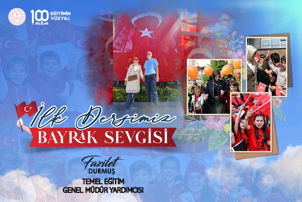 #İstiklalBayraklaİstikbalMaarifle Büyüyor.
Yarın ilk dersimiz "Bayrak Sevgisi" İlk zilimiz Şanlı Bayrağımız için çalacak. Bütün öğrencilerimizi bayrakları ile okullarımızda beklemenin heyecanı içerisindeyiz.
Yer gök ayyıldızla ve evlatlarımızın cıvıltıları ile süslenecek yarın.