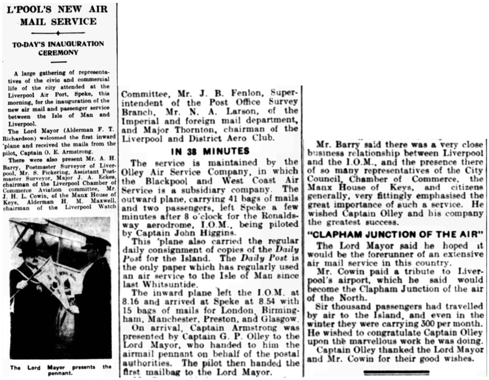 Liverpool1207's tweet image. #OTD - 1935: The #IOM #Liverpool air mail and passenger service is inaugurated