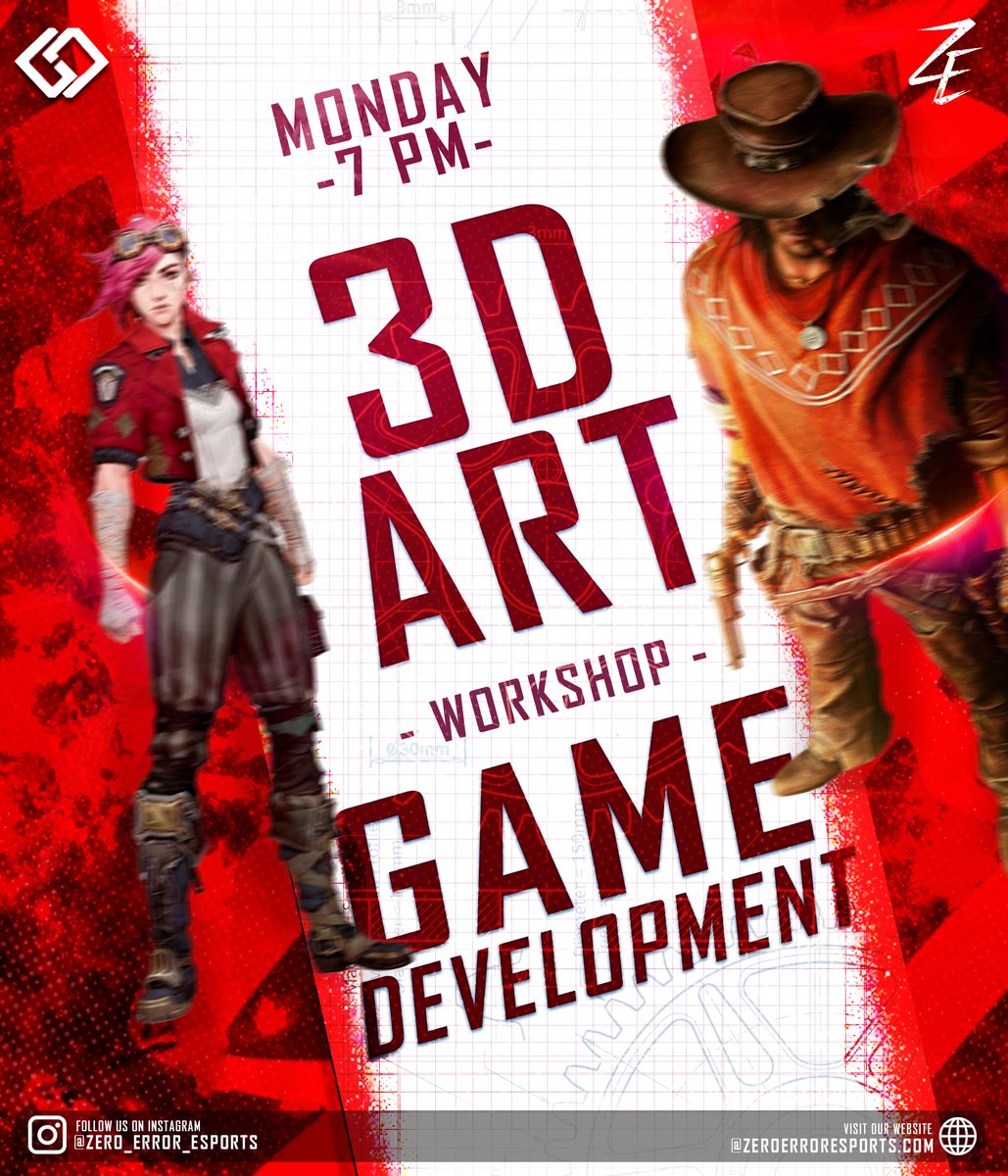 Ready to step into Game Development?

Join us for a power-packed 3D Art Workshop.
Learn Unreal Engine, Blender, and more industry tools.
 Monday | 7 PM — Level up your game.
#gaming #Gamedev #unrealengine5 #ue5