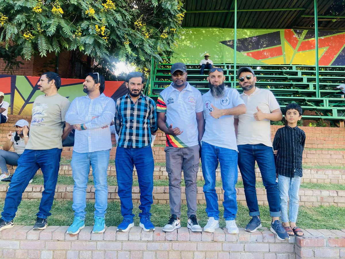 Realbeefactor's tweet image. Enjoying cricket with my fellow Indian cdes at Queens Sports Club. India won against Pakistan.  #Bulawayo