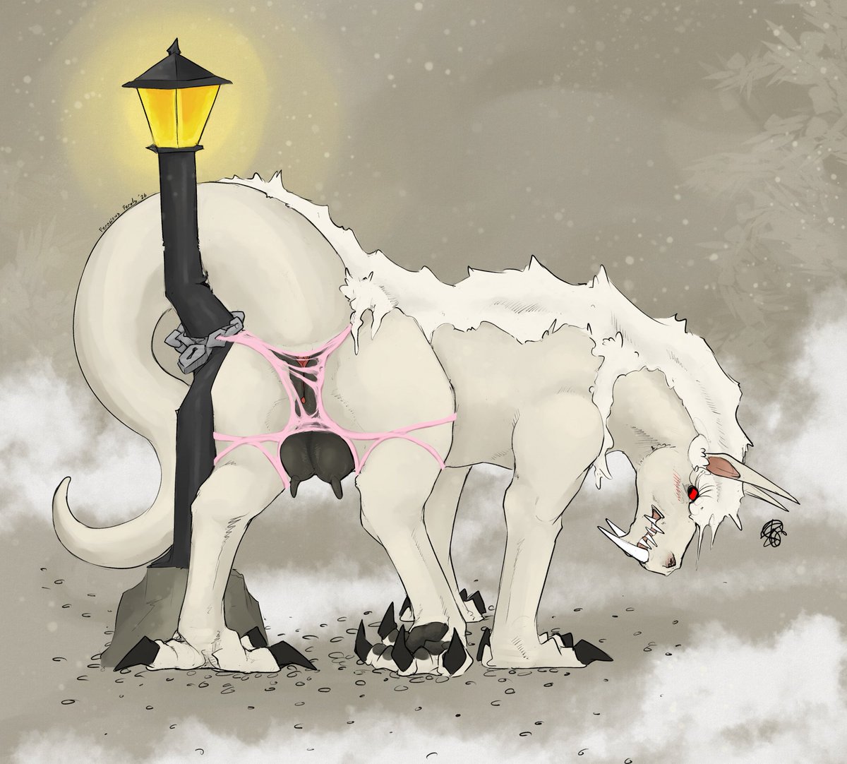 Morga is going to destroy whomever locked her panties to this pole. Udderly.
#feral #panties #morgra #dragon #nsfw