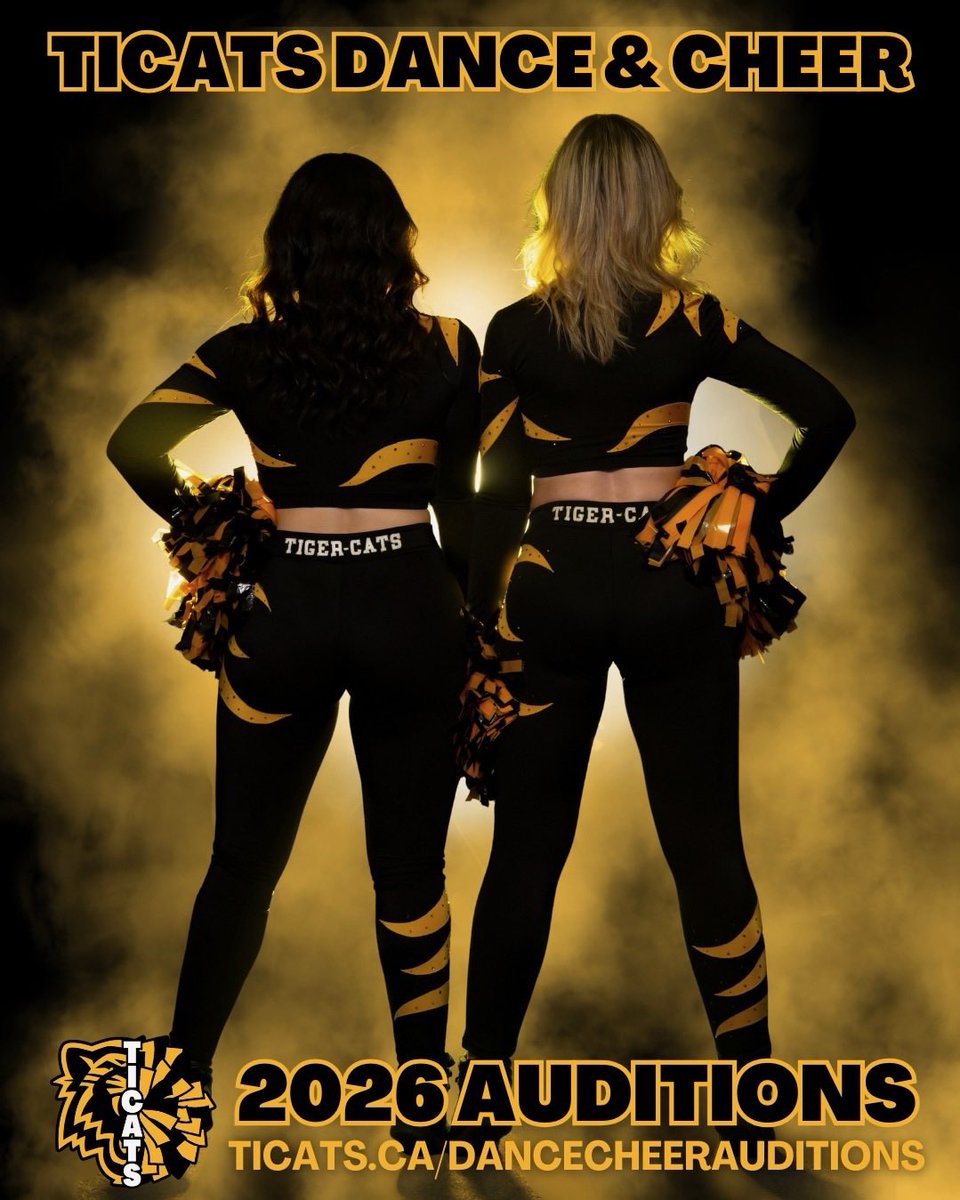 TicatsDC's tweet photo. ‼️ AUDITION REGISTRATION is OPEN ‼️
Registration is now open to dancers looking to proudly represent the iconic black & gold as ambassadors for the Hamilton Tiger-Cats in 2026 🐯
LINK IN BIO to register and for details 👀
DM with questions.
#HamiltonProud | #OskeeWeeWee https://t.co/aTlRwqz6CC