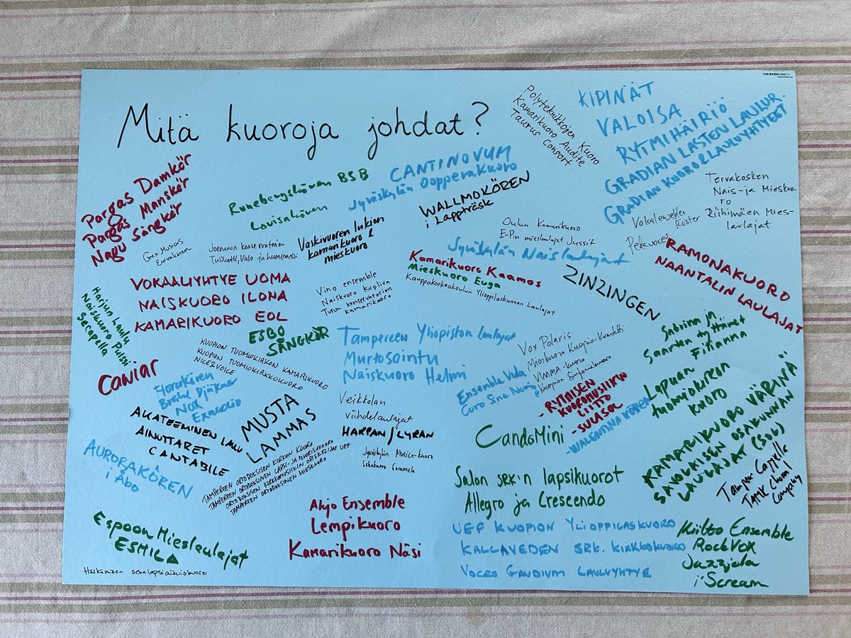 Kun koulutuspäivien aiheina ovat johtaminen, valmentaminen ja strateginen suunnittelu, ja puhujana Henrik Dettman, niin ei arvaisi, että kyseessä on suomalaisten kuoronjohtajien kokoontuminen. Oli suorastaan hämmentävää, miten paljon yhteistä keskusteltavaa löysimme työstämme.