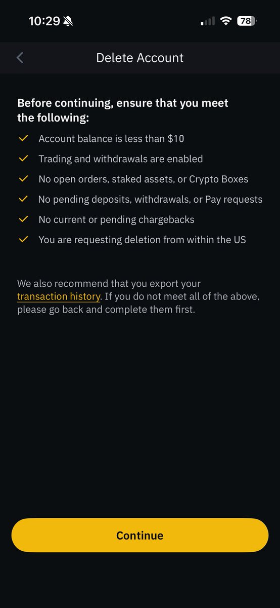 Jakecreeves's tweet photo. No longer will contribute even having an account with them. 

#binance #delete #CryptoTwitter https://t.co/MBMix1Pr5B