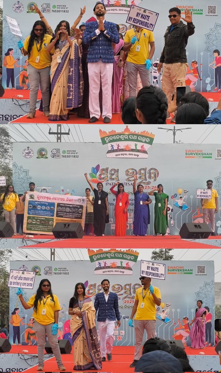 BMWV_BBSR's tweet photo. Team BASIX in Collaboration with @bmcbbsr participated in Patha Utsav 2026 at Infocity Square, BBSr (01 Feb). Managed solid waste, conducted IEC activities, street play, Plastic Danav & Swachhata Rangoli to promote zero litter and SUP awareness. ♻️✨
#PathaUtsav2026 #bbsr #BMC https://t.co/KvjKSZJVa0
