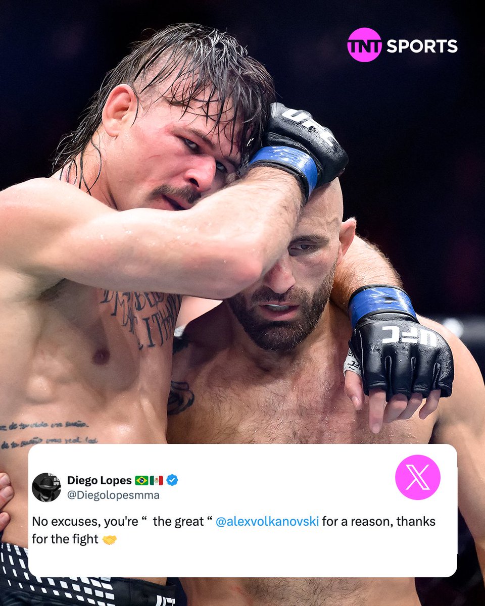 ufcontnt's tweet photo. Diego Lopes reacts to Alexander Volkanovski loss at #UFC325 🤝 https://t.co/g8BEPzYPqt