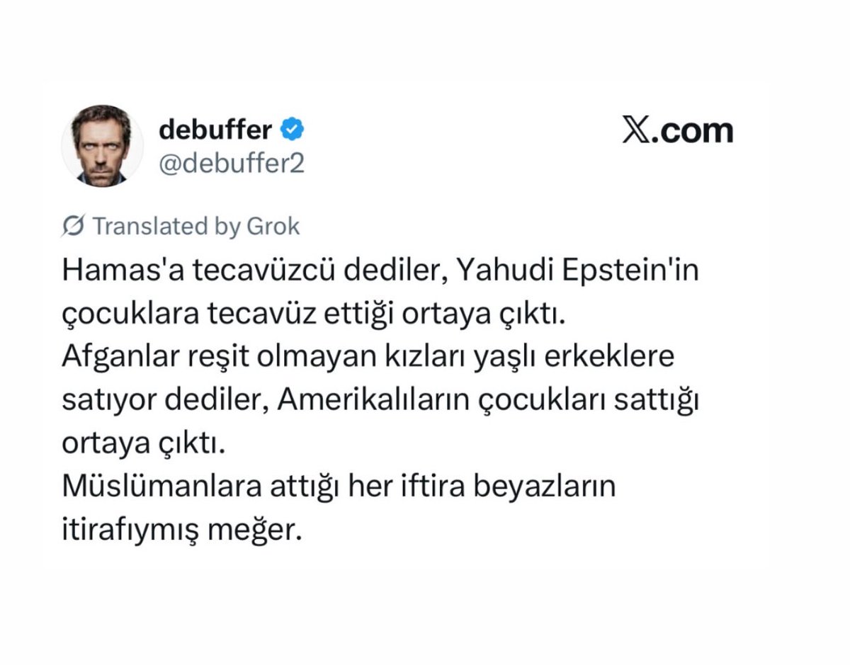 OdakTV1's tweet photo. “Afganistan’da kızlar okula gidemiyor” diyerek ahlâk ve insan hakları nutukları atanların önemli bir kısmı, küresel elitlerin karıştığı Epstein adasındaki tecavüz, çocuk istismarı ve sistematik sapkınlıklar ortaya saçıldığında da suskunluğunu korudu.

Bu suskunluğa karşı tepkiler yükseliyor: