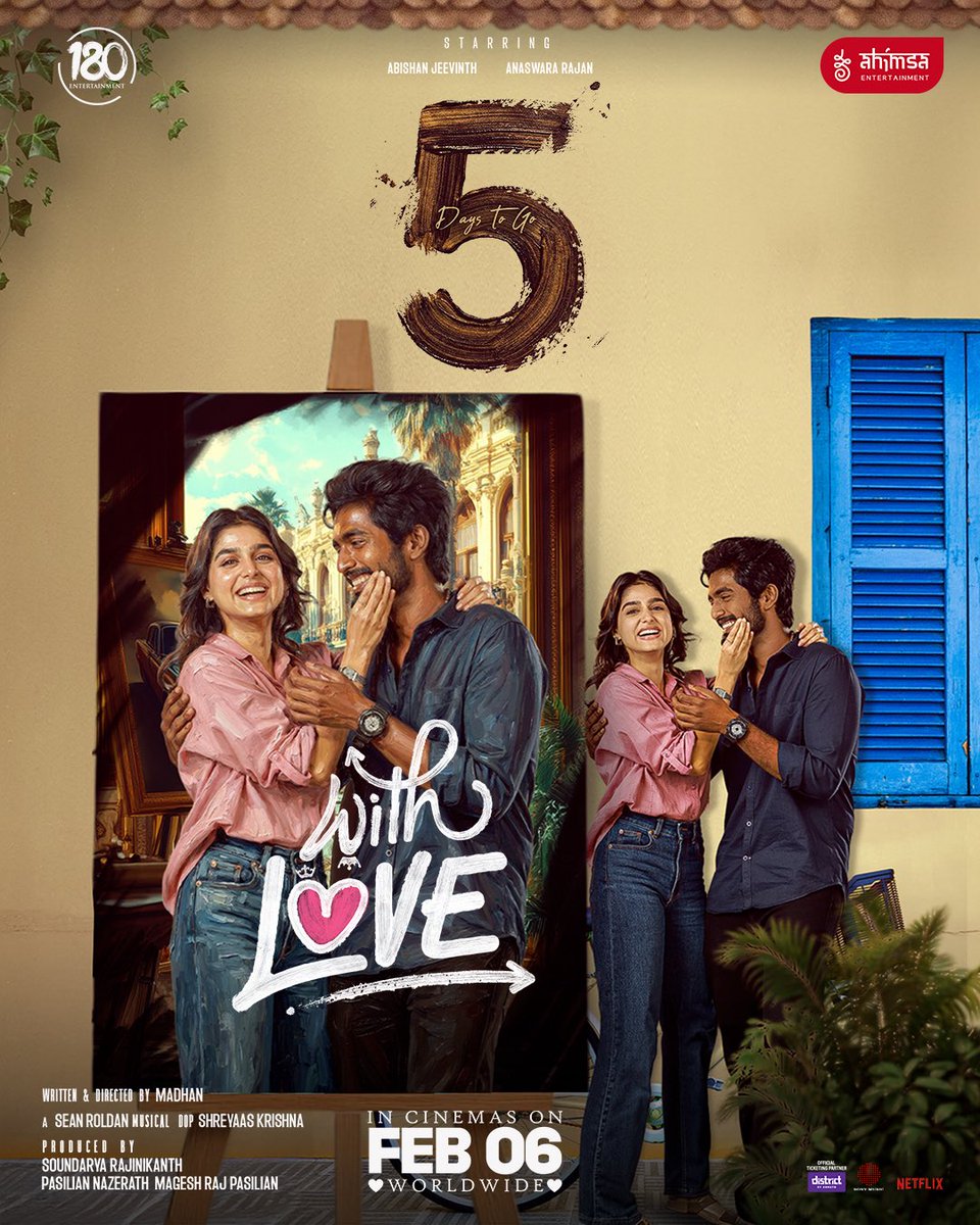 5 days to go — happiness loading… 🥰 

#WithLove hits cinemas worldwide from Feb 6 ✨