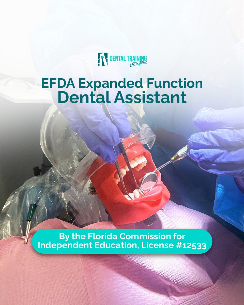 Dental_4you's tweet image. 🎓 Your EFDA certification starts with 480 hours of hybrid, hands‑on training.

 💬 Start your path toward a stable dental career in Florida and Georgia.

#EFDA #DentalTraining