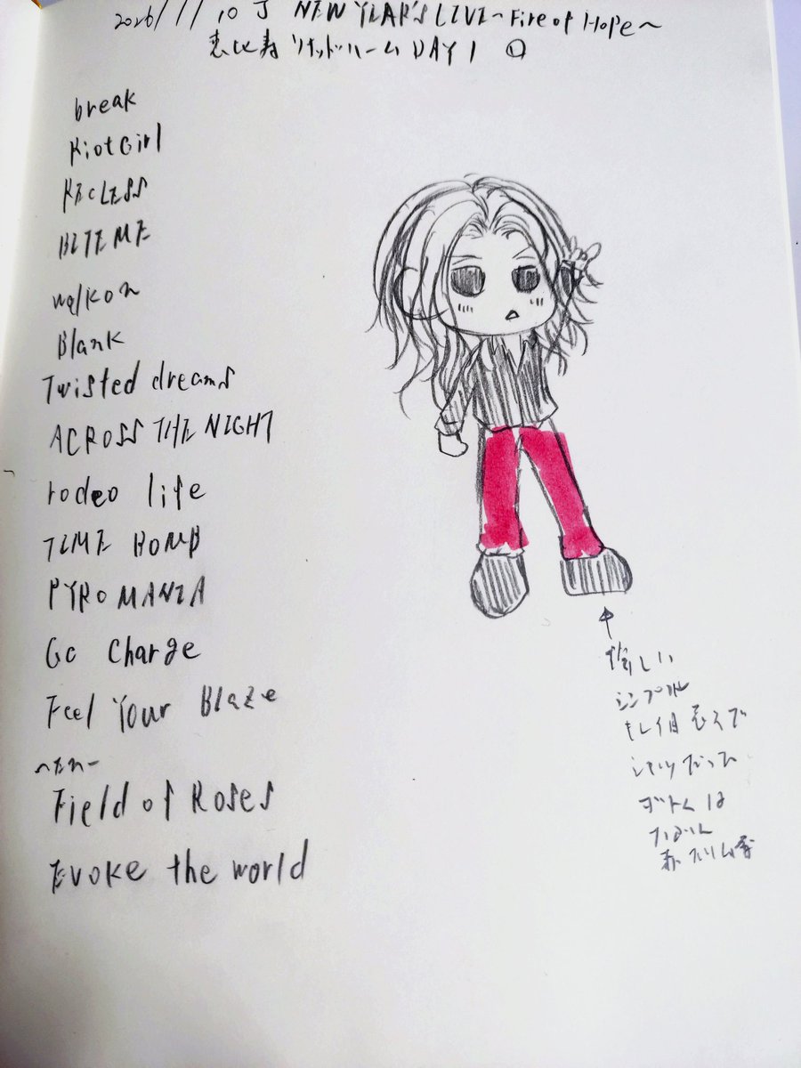 enjiji's tweet photo. #JLIVE2026 #FireofHope
やっとこ描けました!新年会DAY1反芻ラクガキそのいち!リプに続きます! https://t.co/nHjiG9C12U
