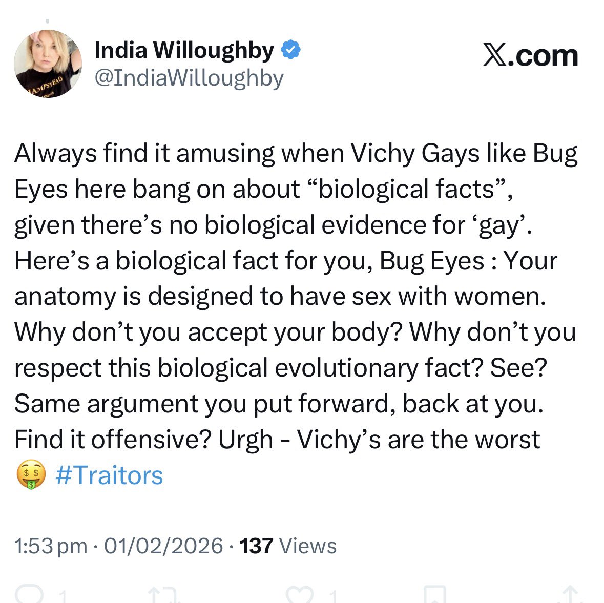 Never forget how fucking homophobic he is. Bodies are designed to have sex with whoever you want to. Fuck this homophobic prick