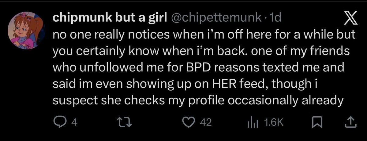 web_moder's tweet image. "for bpd reasons" yeah she got my ass. i suspected it but i think she got me
