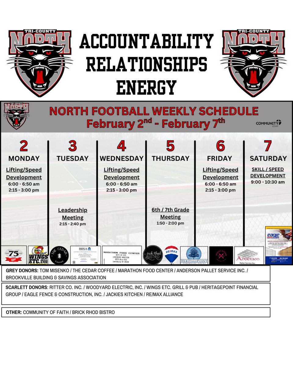 Tri-County North Football tweet media