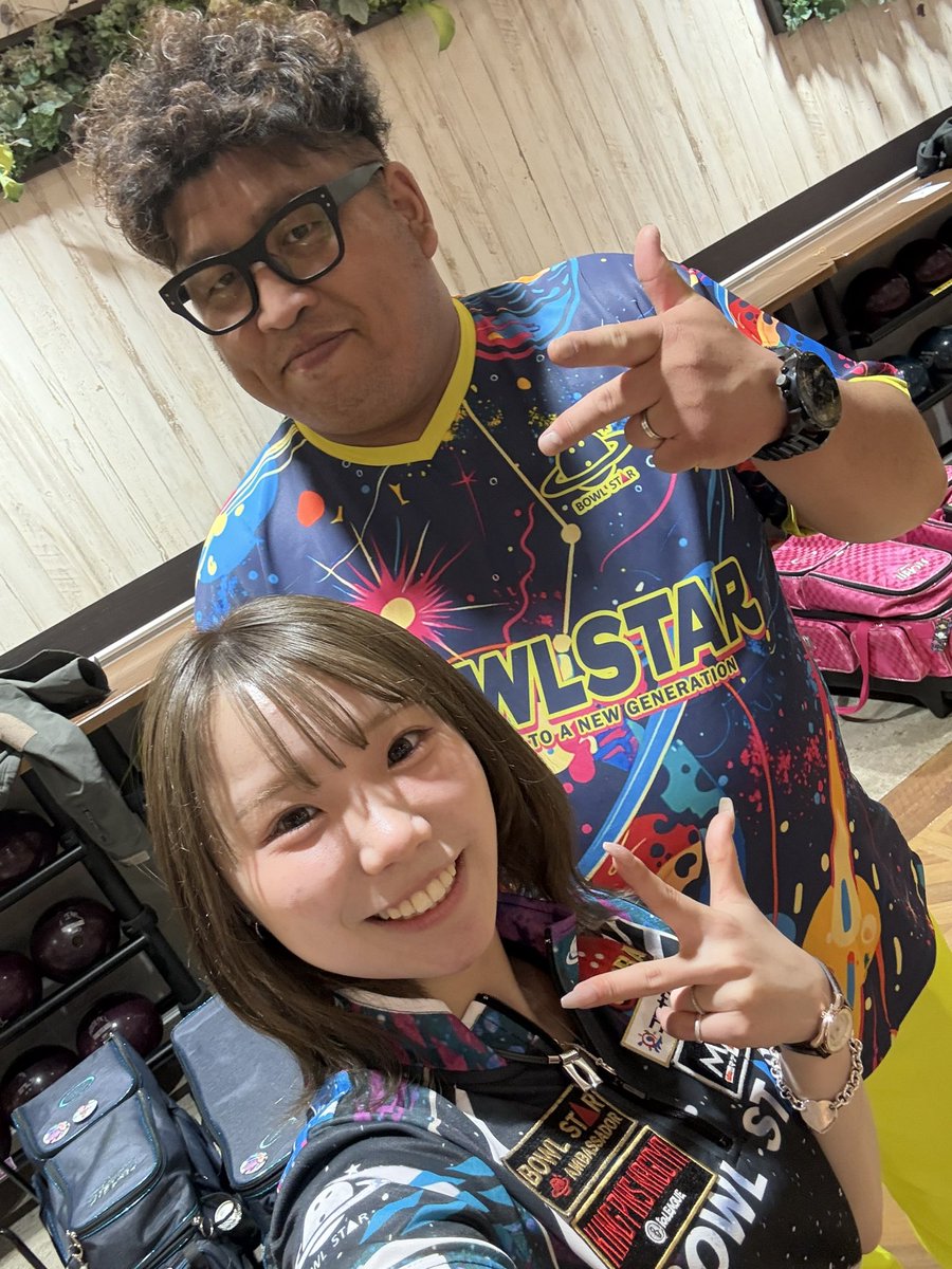 STORMbyHISP's tweet photo. 先日、緒方姉妹プロチャレンジに参加させていただきました🎳

楽しい時間を過ごす事が出来ました🤩

抽選賞でトートバッグをいただきました🤭

参加された方、そして緒方美空プロ＆彩音プロお疲れ様でした🙇 https://t.co/9uWl0PEVLb