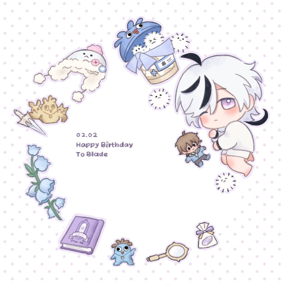 小魔人偶，幸福是一个圈
生日快乐～✨🤍

#ブレイド #HappyBladeDay2026 #2026ブレイド誕生日